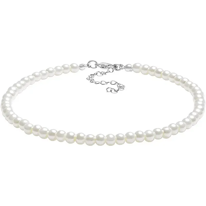 Collier ras du cou multicouche élégant en perles blanches pour femmes, collier Banguet de mariage fa