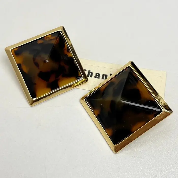 Boucles d'oreilles en losange géométrique exagéré