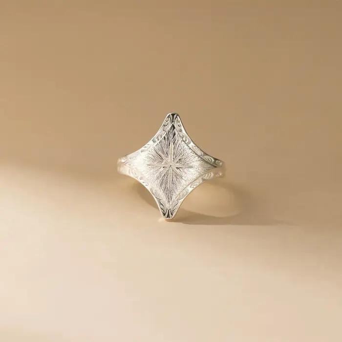 Bagues réglables en argent sterling 925 avec étoile sablée pour femmes, bijoux de mariage et de fian