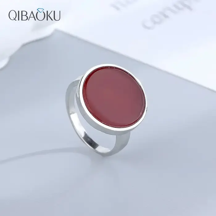 Bague en Argent Sterling 925 Sertie de Rhodochrosite pour Femmes - Bijou Classique pour Occasions Spéciales