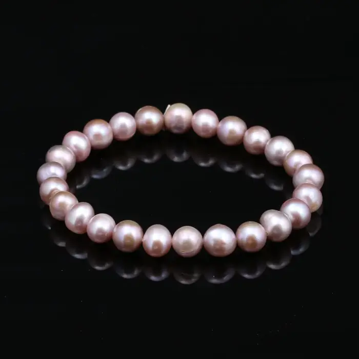 Bracelet de Perles d'Eau Douce pour Femme, Nouveaux Bijoux Fins, Cadeaux, 7-8mm