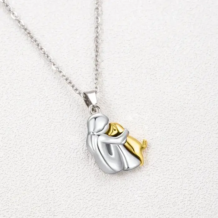 Mode femmes et chien collier mignon petite fille chiot pendentifs colliers Animal bijoux pour animaux de compagnie