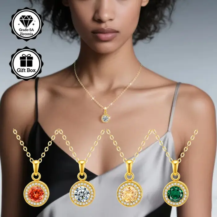 Collier en zircone 2 carats pour femme