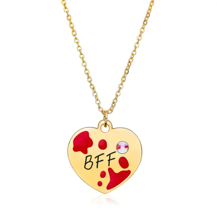 Collier BFF inspiré du corps de Jennifer, film classique, meilleur ami pour toujours, bijoux pendent