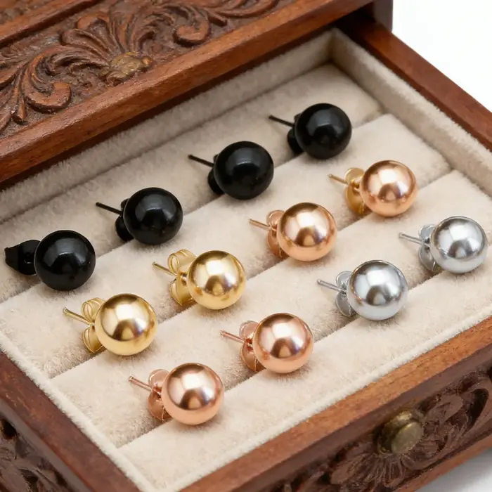 Boucles d'oreilles clous en titane