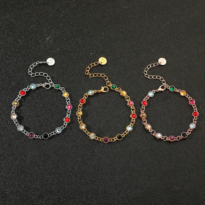 Bracelet de perles de strass colorées pour femmes bracelet commémoratif bord de mer bijoux de fête d'amitié à la mode polyvalent et confortable