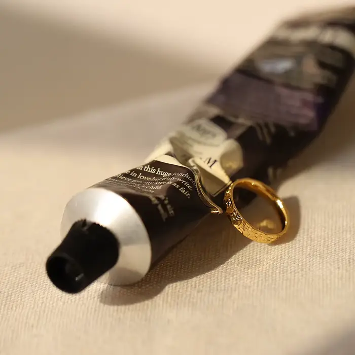 Bague irrégulière en acier inoxydable pour femme