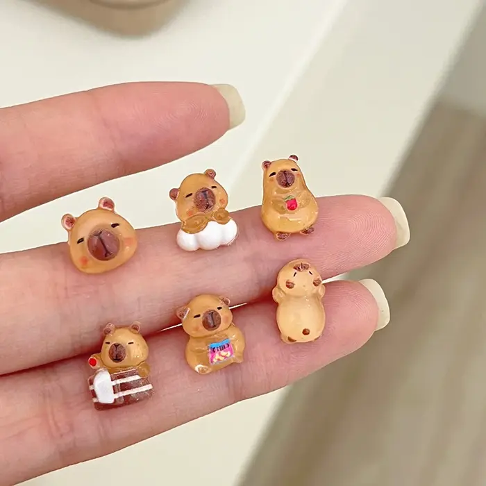 Boucles d'oreilles Capybara Kawaii en résine pour femmes et filles occasions spéciales fantaisie mode kawaii