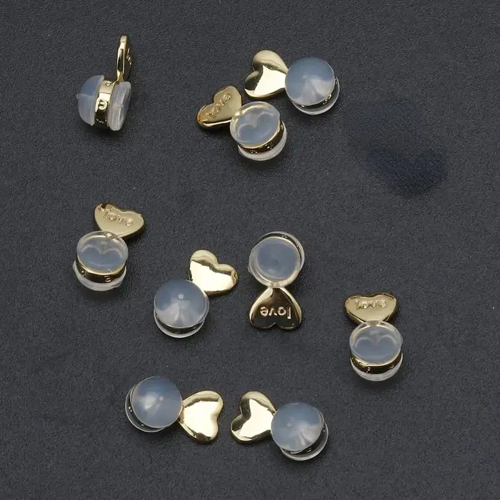Boucles d'Oreilles Magiques en Forme de Cœur, Support de Lobe, Hypoallergénique, Réglable en kg, 10
