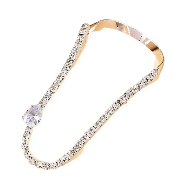 Bague en forme de U européenne et américaine, design tendance, bague à diamants, accessoire simple e