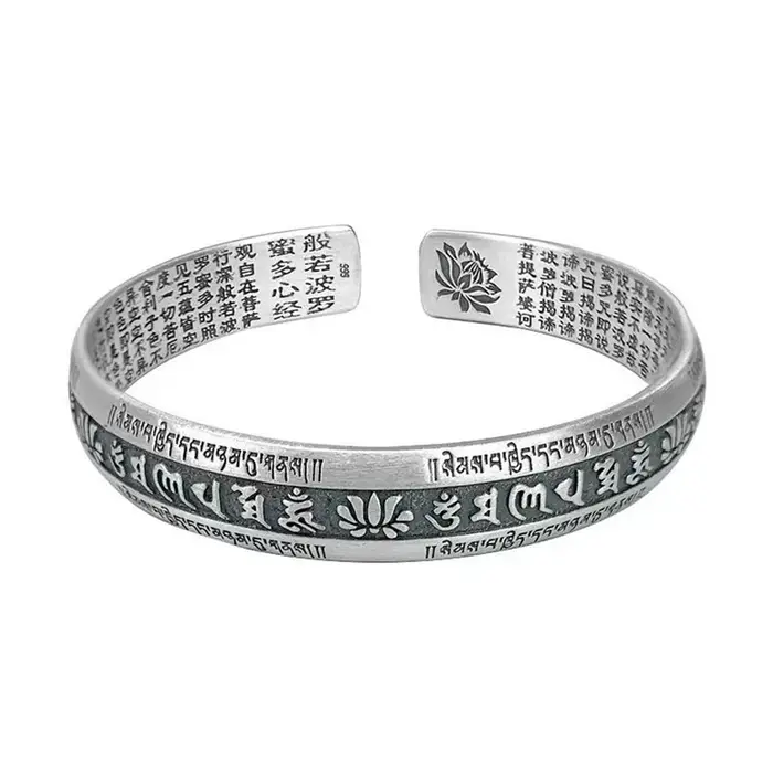 Bracelet classique Lotus Prajna Paramita en forme de cœur pour femmes, accessoires à main rétro, pro
