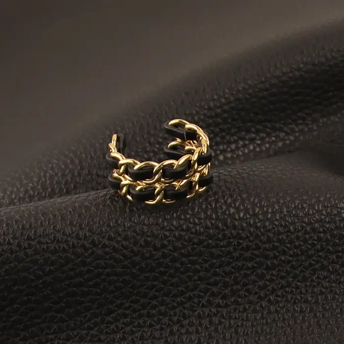 Boucles d'oreilles créoles tissées en cuir, grand cercle géométrique à la mode, Sensation de luxe, p