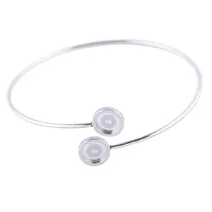 5 pièces adaptées au Bracelet Cabochon de 8mm, paramètres vierges en acier inoxydable, fil d'or rose