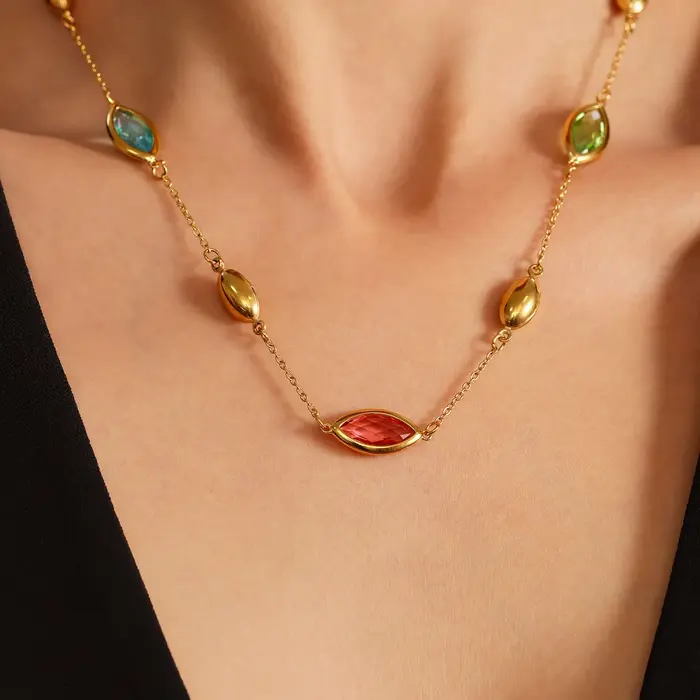 Collier Chic en acier inoxydable pour femmes