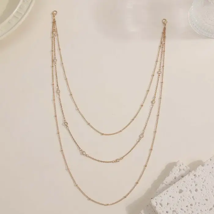 Colliers multicouches en strass pour femmes