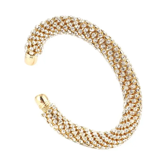 Bracelets à Manchette Ouverte en Or et Argent pour Femme