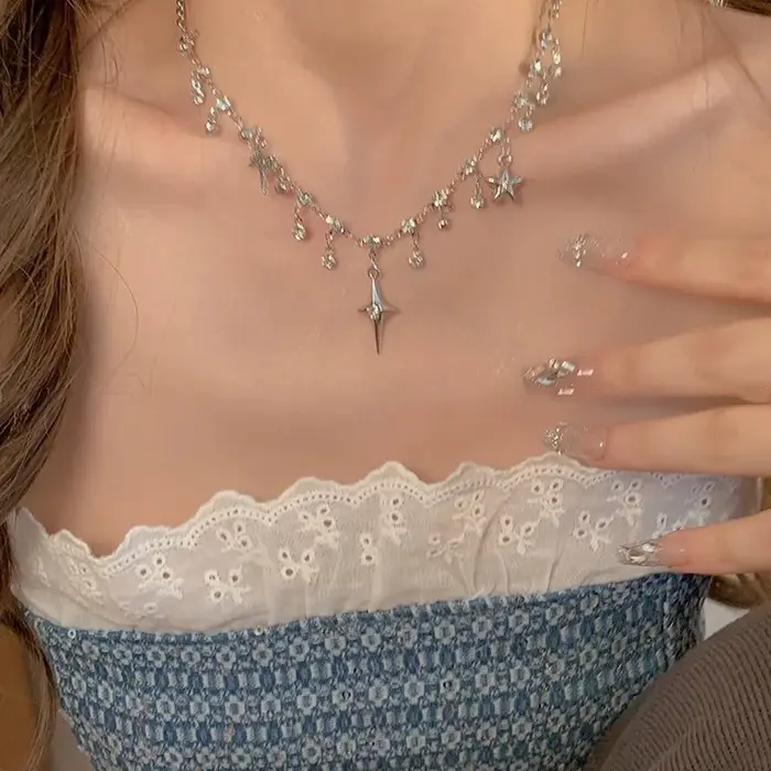 Kpop – collier pendentif étoile pour femmes