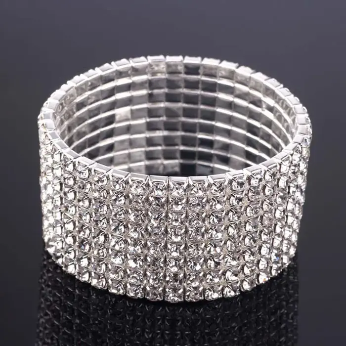 Bracelet en cristal brillant pour femmes occasions spéciales mariage bal de fin d'année soirée de gala anniversaire fiançailles