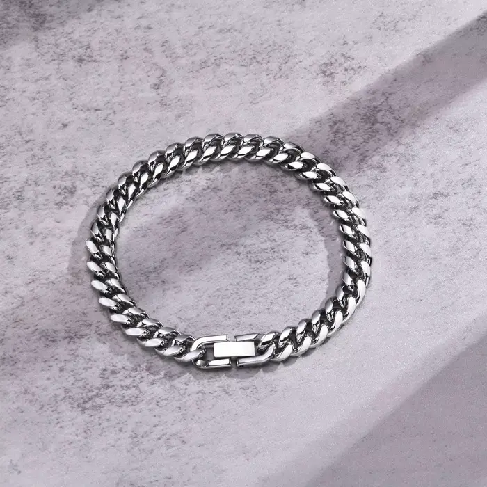 Vnox-Bracelets cubains en acier inoxydable pour hommes et femmes, bijoux gourmette solides, 6mm, 8mm, 10mm, 12mm