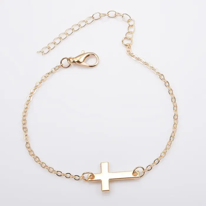 Bracelet croisé en or/argent, bracelet tendance pour femmes, bracelet léger de luxe, alliage pour le