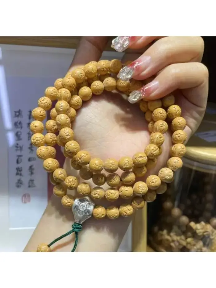 Bracelet multi-tours en perles rondes lisses marron, fait main, unisexe, cadeau pour lui ou elle