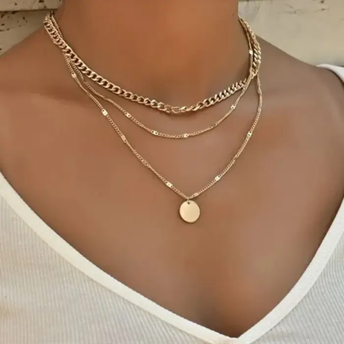 Collier Vintage chaîne couleur or