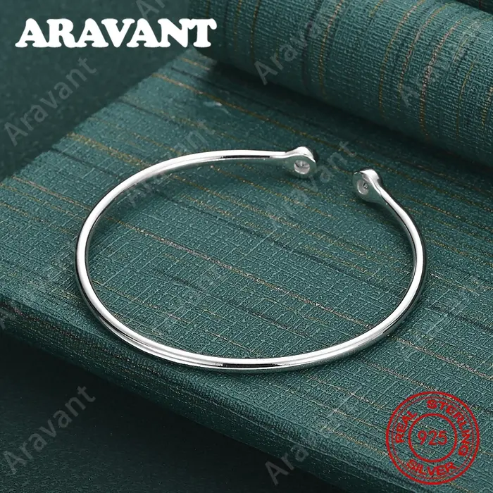 Argent sterling 925, bracelet uni et réglable
