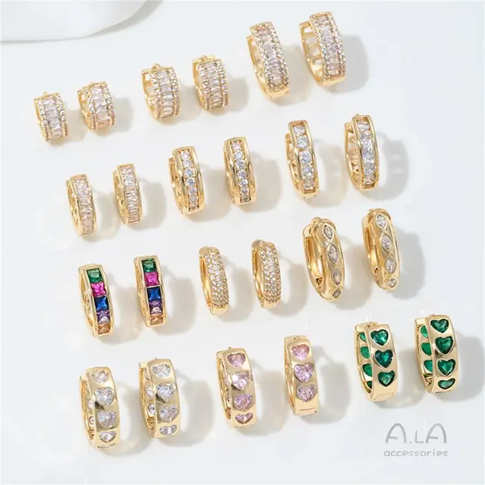 Boucles d'oreilles plaquées or 14 carats