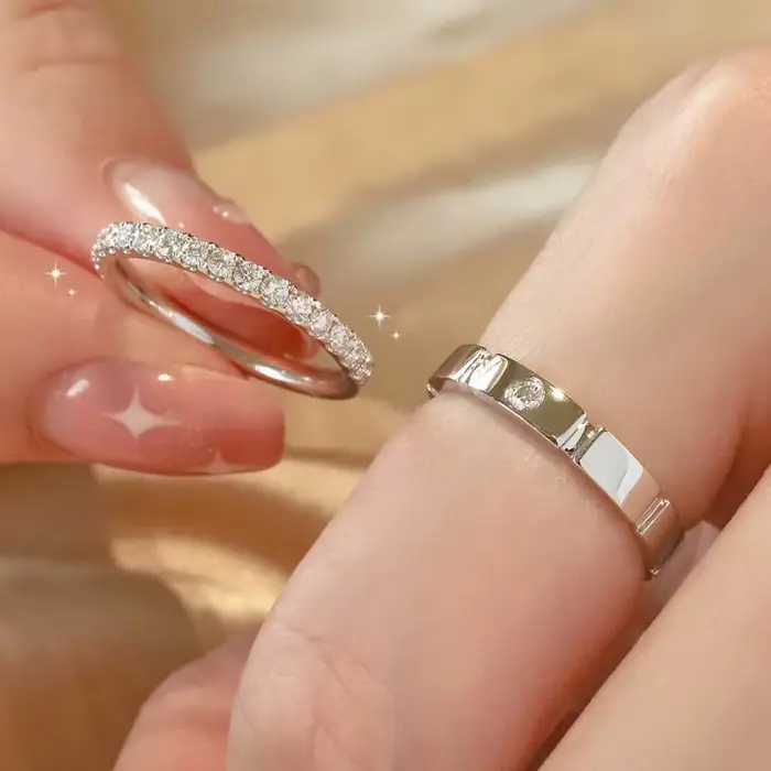 Bague en argent sterling 925 avec zircon blanc pour femmes pour mariage et occasions spéciales elegance et luxe bague de cocktail ajustable avec certificat de haute qualité