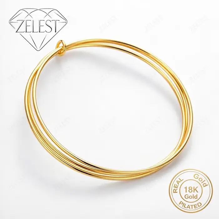 Bracelet fin et simple en argent sterling 925 plaqué or 18 carats pour femmes, bijoux élégants pour 
