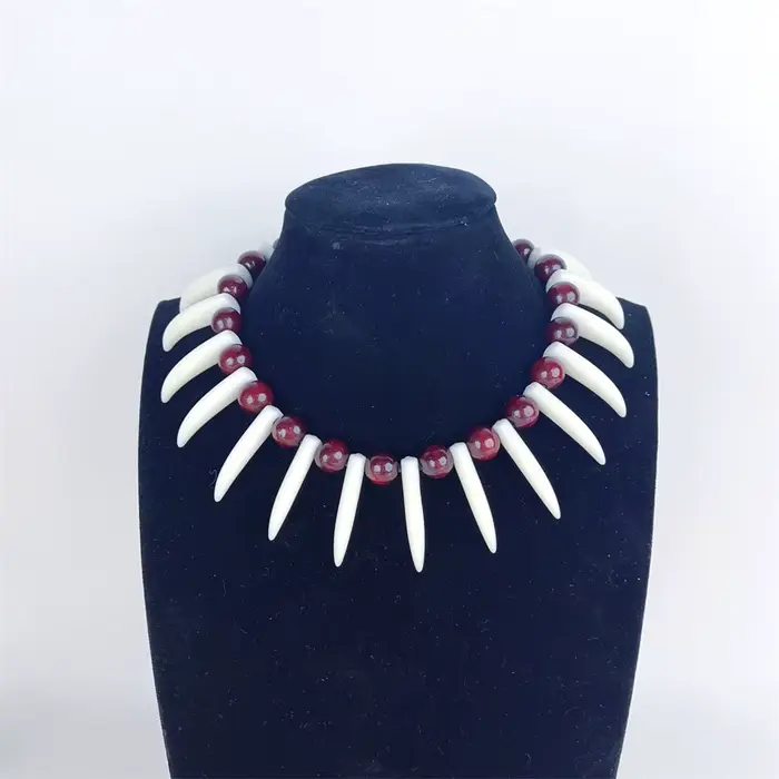 Collier Samoan Marron Ula Nifo Ula Lei, Tenue de Spectacles Culturels Esésiens, Hawaii, Fidji, Événements Festifs, Faux Sangliers, Républiques, 14 Pouces