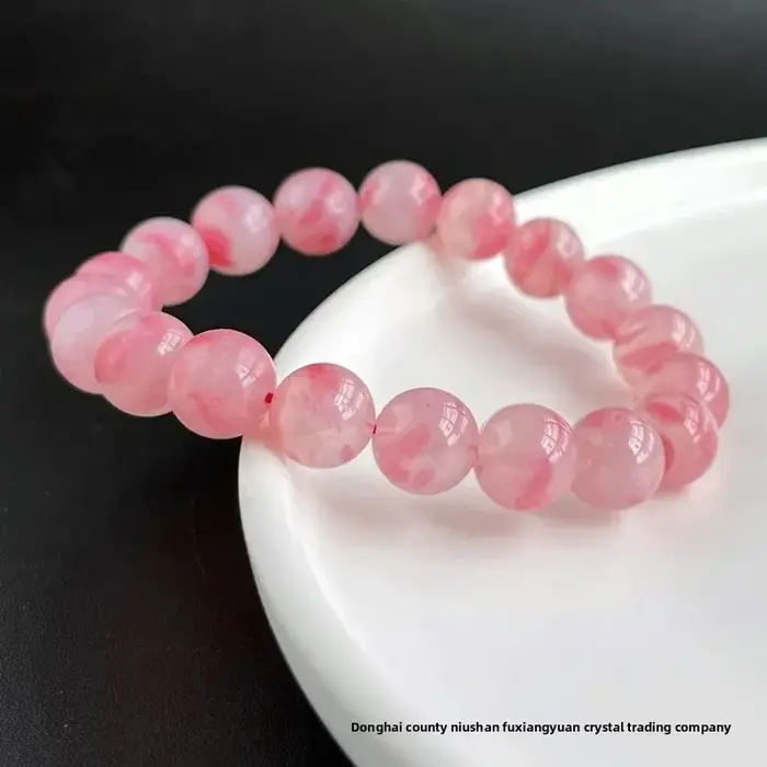 Bracelet en pierre de rose de pluie de cerisier