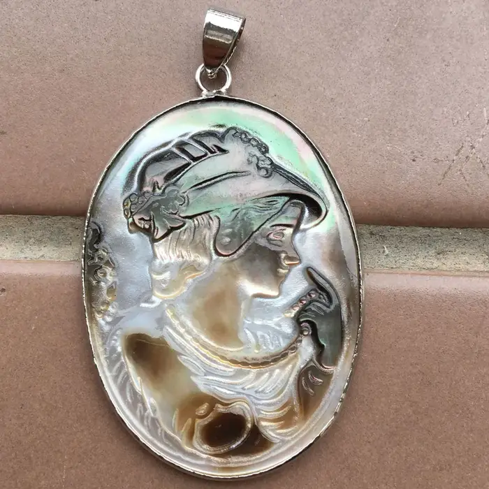 Pendentif perle en nacre pour femme, bijoux fantaisie, WFH821, 1PC