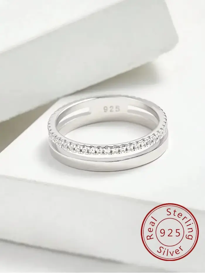 Bague en argent Sterling 925 pour femmes, bague classique scintillante en Zircon, fiançailles, maria