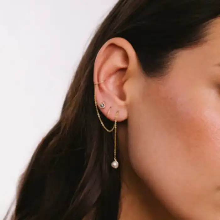 Boucles d'oreilles manchette en or 14K