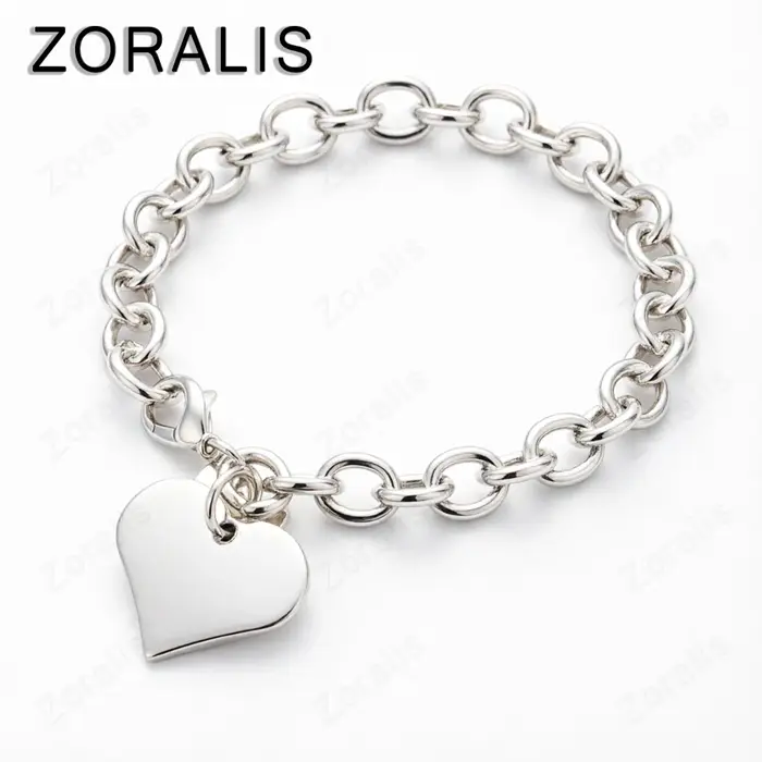 Bracelet avec pendentif en forme de cœur en or 18 carats pour femmes, cadeau de fiançailles, de fête