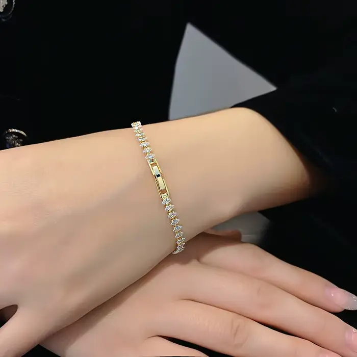 Bracelets géométriques en cristal romain de luxe pour femmes