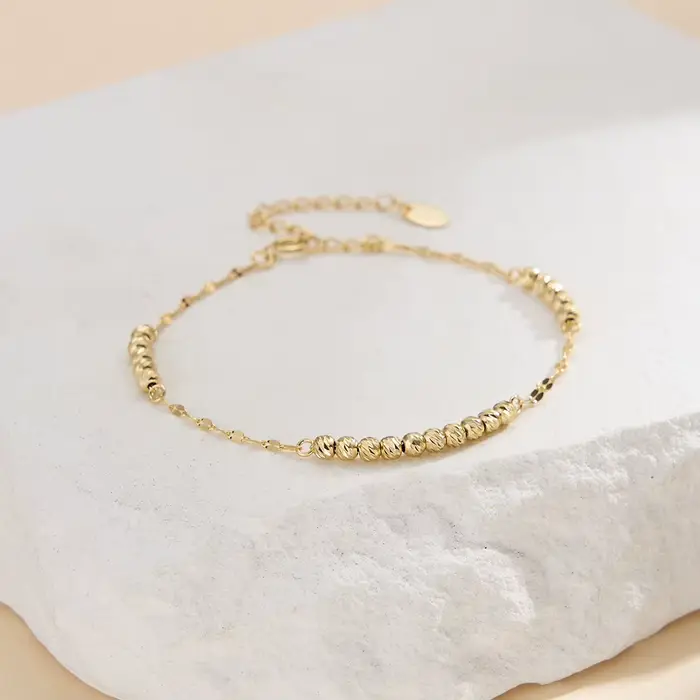 KISS MANDY – bracelets originaux en argent Sterling 925, chaîne perlée de 3mm, ensemble de bracelets à breloques, bijoux à la mode pour femmes, cadeau APB11