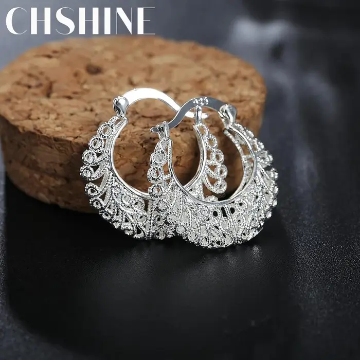 Petites boucles d'oreilles créoles en argent regardé 925 pour femmes, boucles d'oreilles dormeuses,