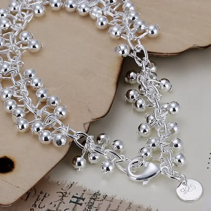 Bracelets à breloques en argent regardé 925 pour femme