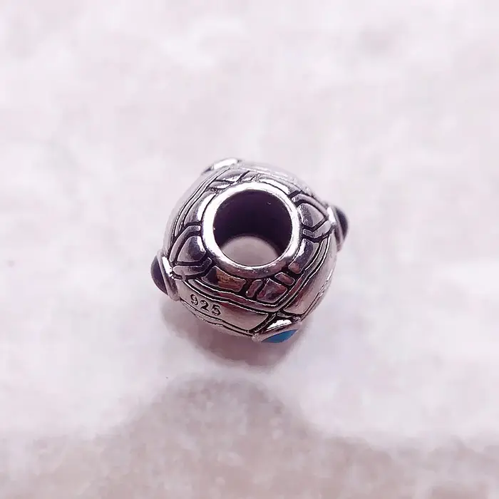 Accessoires de perles ethniques en argent regardé 925 pour hommes et femmes