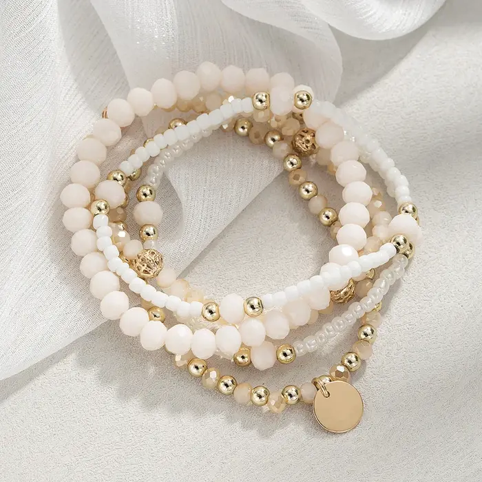 Bracelets ethniques bohème en perles pour femmes chaînes de perles empilables accessoires de bijoux faits à la main style y2k occassions spéciales femmes