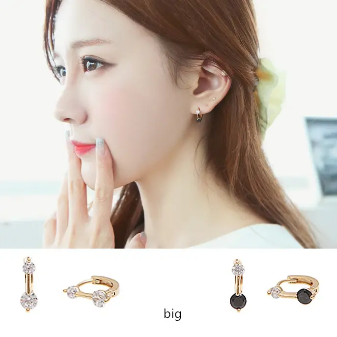 Boucles d'oreilles en argent regardé 925 pour filles