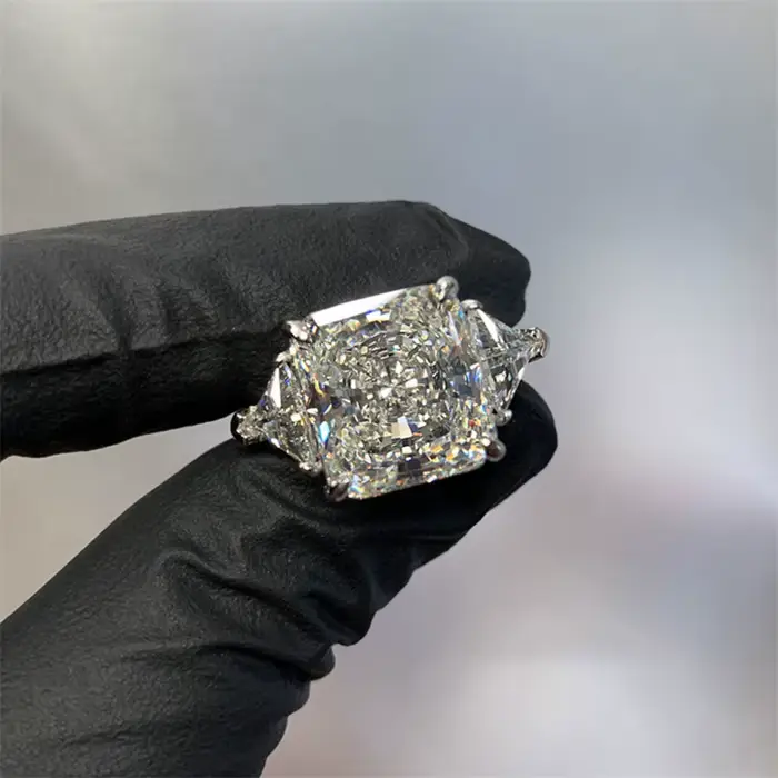 LAYA NEW Cut – bagues ouvertes en Zircon blanc, super brillantes, comparables à Ice Flower, pour femmes, bijoux carrés de princesse à la mode, pour mariage