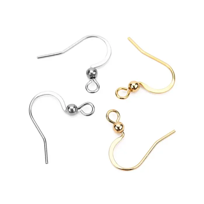 Crochets de boucles d'oreilles hypoallergéniques en acier inoxydable