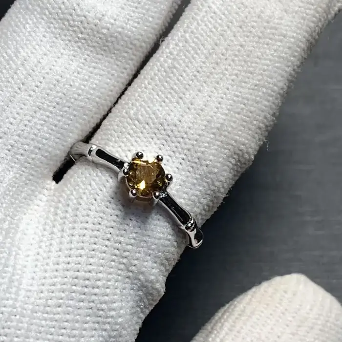 Bague en citrine naturelle de 70 mm, réglable, pour femme, bijoux, cadeau, vente en gros, haute qual