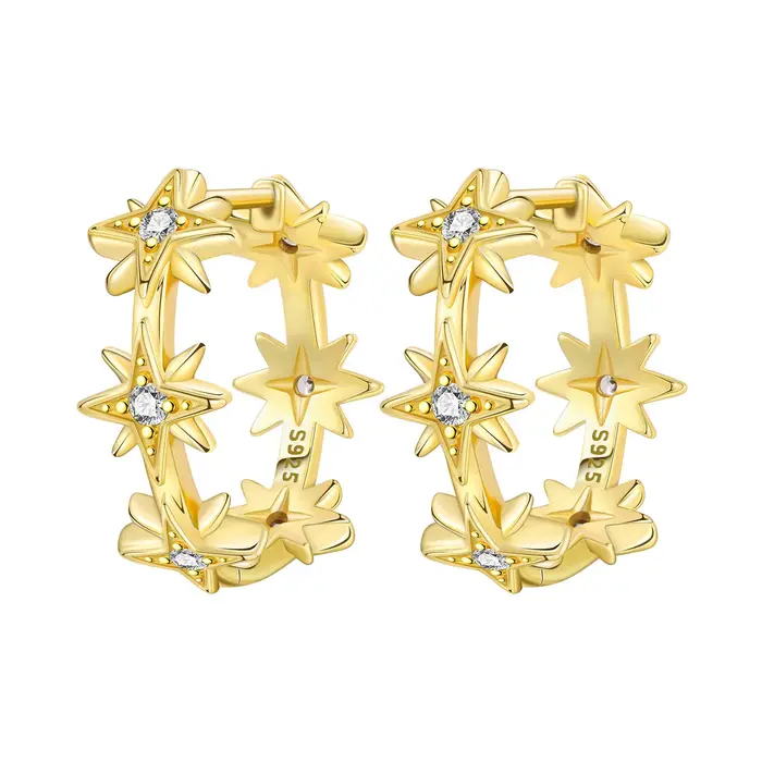 Orstarry – boucles d'oreilles octogonales géométriques en argent Sterling S925, plaqué or 18 carats,
