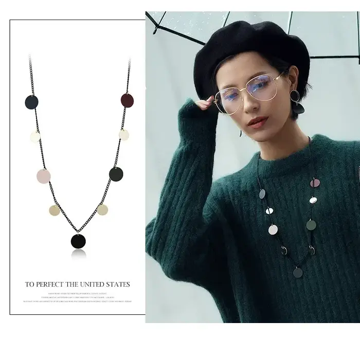Collier bohème géométrique rond Vintage pour femmes chaîne à pompons pull long accessoires bijoux mode occasions spéciales anniversaires festivals mariage