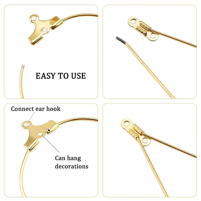 Triangle boucle d'oreille cerceaux rond boucles d'oreilles larme perles cerceau