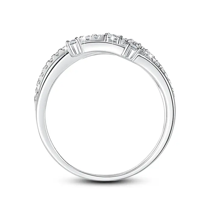Szjinao marque à la mode Moissanite bague éternité alliance solide 925 bagues en argent pour les femmes bijoux cadeau de fiançailles livraison directe